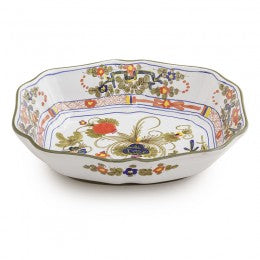 Blue Carnation Bowl - Scallop Oval, ceramics, pottery, italian design, majolica, handmade, handcrafted, handpainted, home decor, kitchen art, home goods, deruta, majolica, Artisan, treasures, traditional art, modern art, gift ideas, style, SF, shop small business, artists, shop online, landmark store, legacy, one of a kind, limited edition, gift guide, gift shop, retail shop, decorations, shopping, italy, home staging, home decorating, home interiors