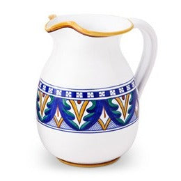 Bordato Pitcher, 1/4 qt, ceramics, pottery, italian design, majolica, handmade, handcrafted, handpainted, home decor, kitchen art, home goods, deruta, majolica, Artisan, treasures, traditional art, modern art, gift ideas, style, SF, shop small business, artists, shop online, landmark store, legacy, one of a kind, limited edition, gift guide, gift shop, retail shop, decorations, shopping, italy, home staging, home decorating, home interiors
