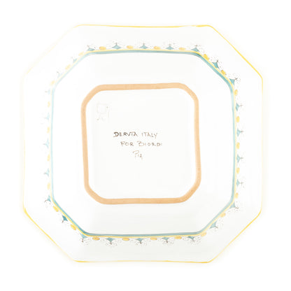 Raffaellesco Vario Rosso Octagonal Square Bowl, ceramics, pottery, italian design, majolica, handmade, handcrafted, handpainted, home decor, kitchen art, home goods, deruta, majolica, Artisan, treasures, traditional art, modern art, gift ideas, style, SF, shop small business, artists, shop online, landmark store, legacy, one of a kind, limited edition, gift guide, gift shop, retail shop, decorations, shopping, italy, home staging, home decorating, home interiors