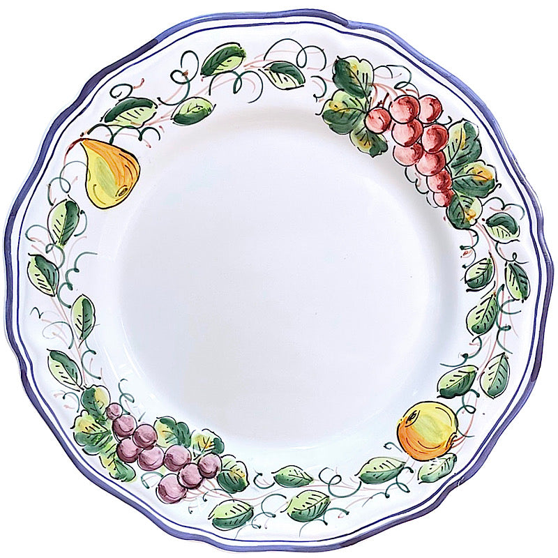 Frutta Plate - Salad, Simplified, ceramics, pottery, italian design, majolica, handmade, handcrafted, handpainted, home decor, kitchen art, home goods, deruta, majolica, Artisan, treasures, traditional art, modern art, gift ideas, style, SF, shop small business, artists, shop online, landmark store, legacy, one of a kind, limited edition, gift guide, gift shop, retail shop, decorations, shopping, italy, home staging, home decorating, home interiors