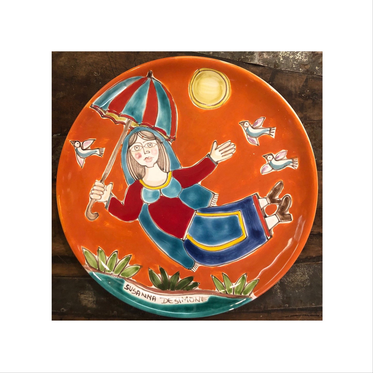 Umbrella Lady Plate