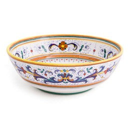 Ricco Deruta Salad Bowl - 12" Diameter, ceramics, pottery, italian design, majolica, handmade, handcrafted, handpainted, home decor, kitchen art, home goods, deruta, majolica, Artisan, treasures, traditional art, modern art, gift ideas, style, SF, shop small business, artists, shop online, landmark store, legacy, one of a kind, limited edition, gift guide, gift shop, retail shop, decorations, shopping, italy, home staging, home decorating, home interiors