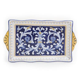 Antico Deruta Tray - 13" x 8", ceramics, pottery, italian design, majolica, handmade, handcrafted, handpainted, home decor, kitchen art, home goods, deruta, majolica, Artisan, treasures, traditional art, modern art, gift ideas, style, SF, shop small business, artists, shop online, landmark store, legacy, one of a kind, limited edition, gift guide, gift shop, retail shop, decorations, shopping, italy, home staging, home decorating, home interiors