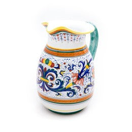 Ricco Deruta Pitcher, 1 Qt., ceramics, pottery, italian design, majolica, handmade, handcrafted, handpainted, home decor, kitchen art, home goods, deruta, majolica, Artisan, treasures, traditional art, modern art, gift ideas, style, SF, shop small business, artists, shop online, landmark store, legacy, one of a kind, limited edition, gift guide, gift shop, retail shop, decorations, shopping, italy, home staging, home decorating, home interiors 
