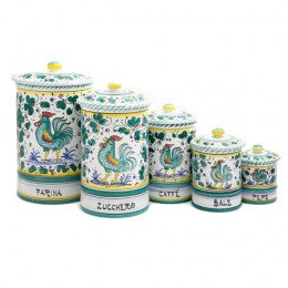 Orvieto Canister Set, ceramics, pottery, italian design, majolica, handmade, handcrafted, handpainted, home decor, kitchen art, home goods, deruta, majolica, Artisan, treasures, traditional art, modern art, gift ideas, style, SF, shop small business, artists, shop online, landmark store, legacy, one of a kind, limited edition, gift guide, gift shop, retail shop, decorations, shopping, italy, home staging, home decorating, home interiors