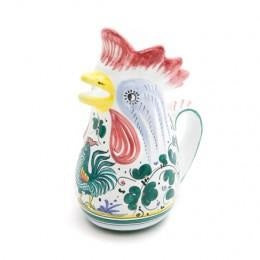 Orvieto Rooster Pitcher Set - 2 Qt and 1 Qt, ceramics, pottery, italian design, majolica, handmade, handcrafted, handpainted, home decor, kitchen art, home goods, deruta, majolica, Artisan, treasures, traditional art, modern art, gift ideas, style, SF, shop small business, artists, shop online, landmark store, legacy, one of a kind, limited edition, gift guide, gift shop, retail shop, decorations, shopping, italy, home staging, home decorating, home interiors