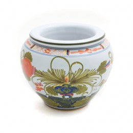 Blue Carnation Planter 12" with Insert, ceramics, pottery, italian design, majolica, handmade, handcrafted, handpainted, home decor, kitchen art, home goods, deruta, majolica, Artisan, treasures, traditional art, modern art, gift ideas, style, SF, shop small business, artists, shop online, landmark store, legacy, one of a kind, limited edition, gift guide, gift shop, retail shop, decorations, shopping, italy, home staging, home decorating, home interiors