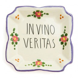 Italian Proverb Tray 14: In wine, there is truth, ceramics, pottery, italian design, majolica, handmade, handcrafted, handpainted, home decor, kitchen art, home goods, deruta, majolica, Artisan, treasures, traditional art, modern art, gift ideas, style, SF, shop small business, artists, shop online, landmark store, legacy, one of a kind, limited edition, gift guide, gift shop, retail shop, decorations, shopping, italy, home staging, home decorating, home interiors