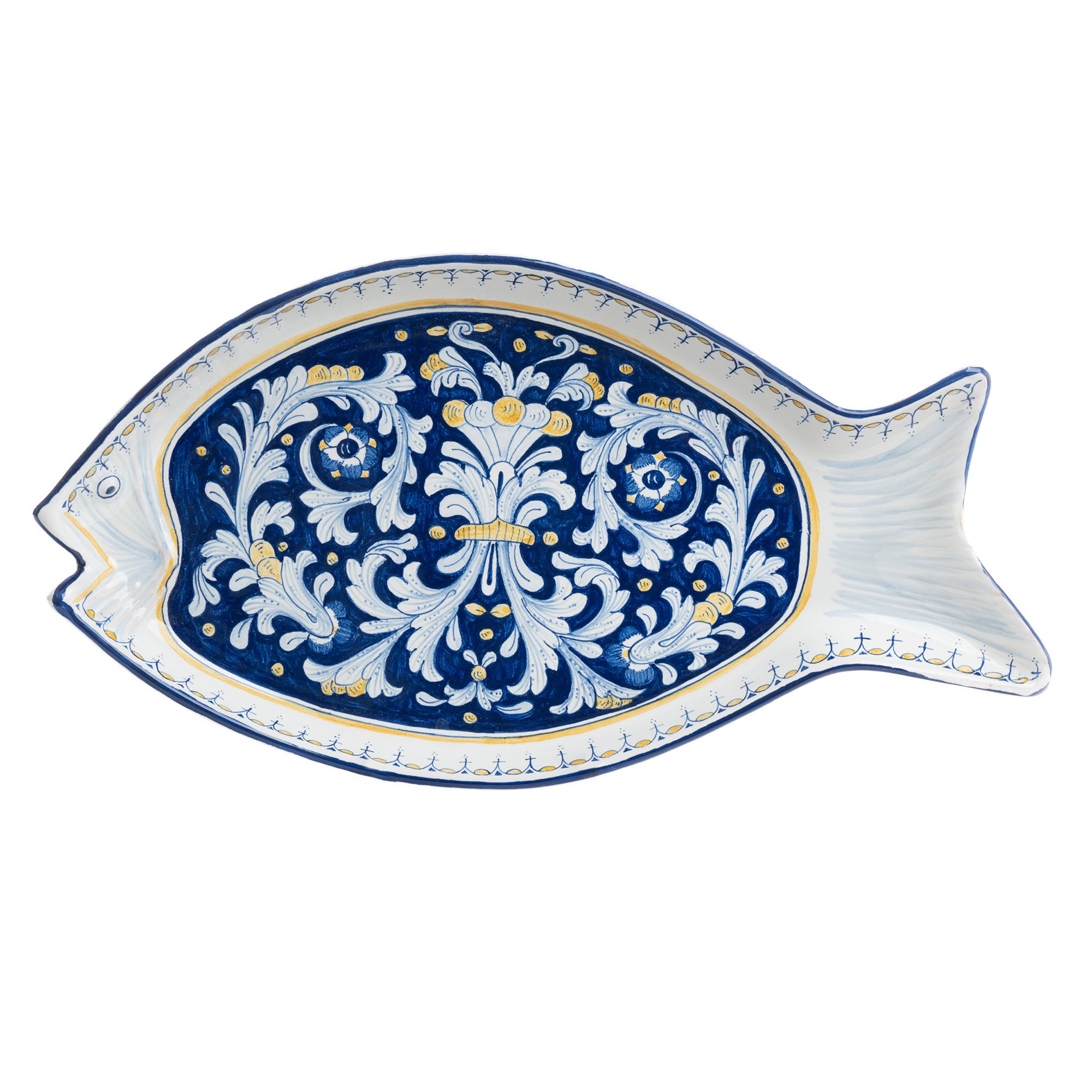 Antico Deruta Fish Platter, ceramics, pottery, italian design, majolica, handmade, handcrafted, handpainted, home decor, kitchen art, home goods, deruta, majolica, Artisan, treasures, traditional art, modern art, gift ideas, style, SF, shop small business, artists, shop online, landmark store, legacy, one of a kind, limited edition, gift guide, gift shop, retail shop, decorations, shopping, italy, home staging, home decorating, home interiors