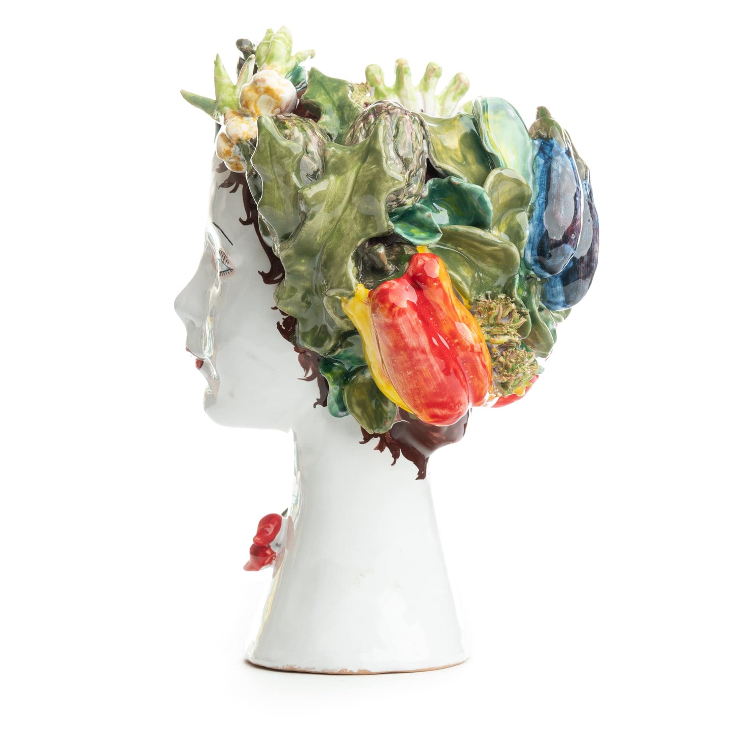 Ceramiche D'arte Dolfi Sculpture with Vegetables, ceramics, pottery, italian design, majolica, handmade, handcrafted, handpainted, home decor, kitchen art, home goods, deruta, majolica, Artisan, treasures, traditional art, modern art, gift ideas, style, SF, shop small business, artists, shop online, landmark store, legacy, one of a kind, limited edition, gift guide, gift shop, retail shop, decorations, shopping, italy, home staging, home decorating, home interiors