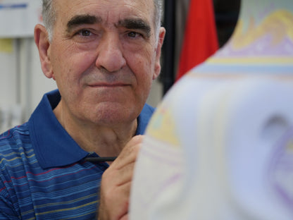 Collectible Majolica Mug B-61, ceramics, pottery, italian design, majolica, handmade, handcrafted, handpainted, home decor, kitchen art, home goods, deruta, majolica, Artisan, treasures, traditional art, modern art, gift ideas, style, SF, shop small business, artists, shop online, landmark store, legacy, one of a kind, limited edition, gift guide, gift shop, retail shop, decorations, shopping, italy, home staging, home decorating, home interiors