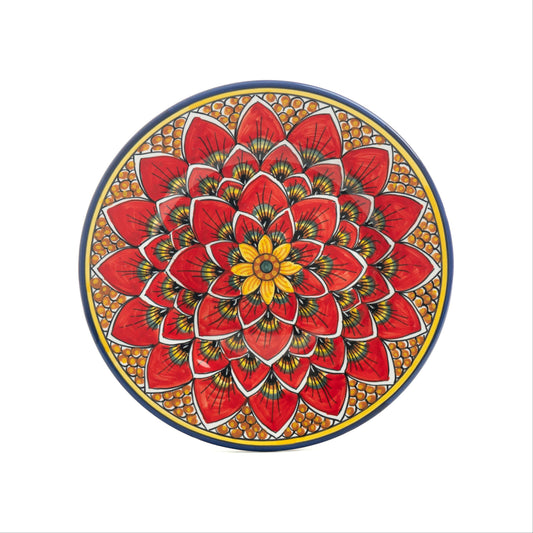 Geribi: Salad Plate, (PG04) Red - Set of 4