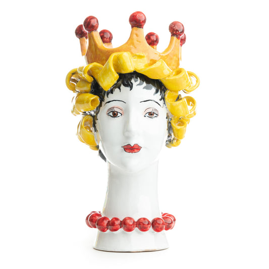 Ceramiche D'arte Dolfi Sculpture with Crown, ceramics, pottery, italian design, majolica, handmade, handcrafted, handpainted, home decor, kitchen art, home goods, deruta, majolica, Artisan, treasures, traditional art, modern art, gift ideas, style, SF, shop small business, artists, shop online, landmark store, legacy, one of a kind, limited edition, gift guide, gift shop, retail shop, decorations, shopping, italy, home staging, home decorating, home interiors