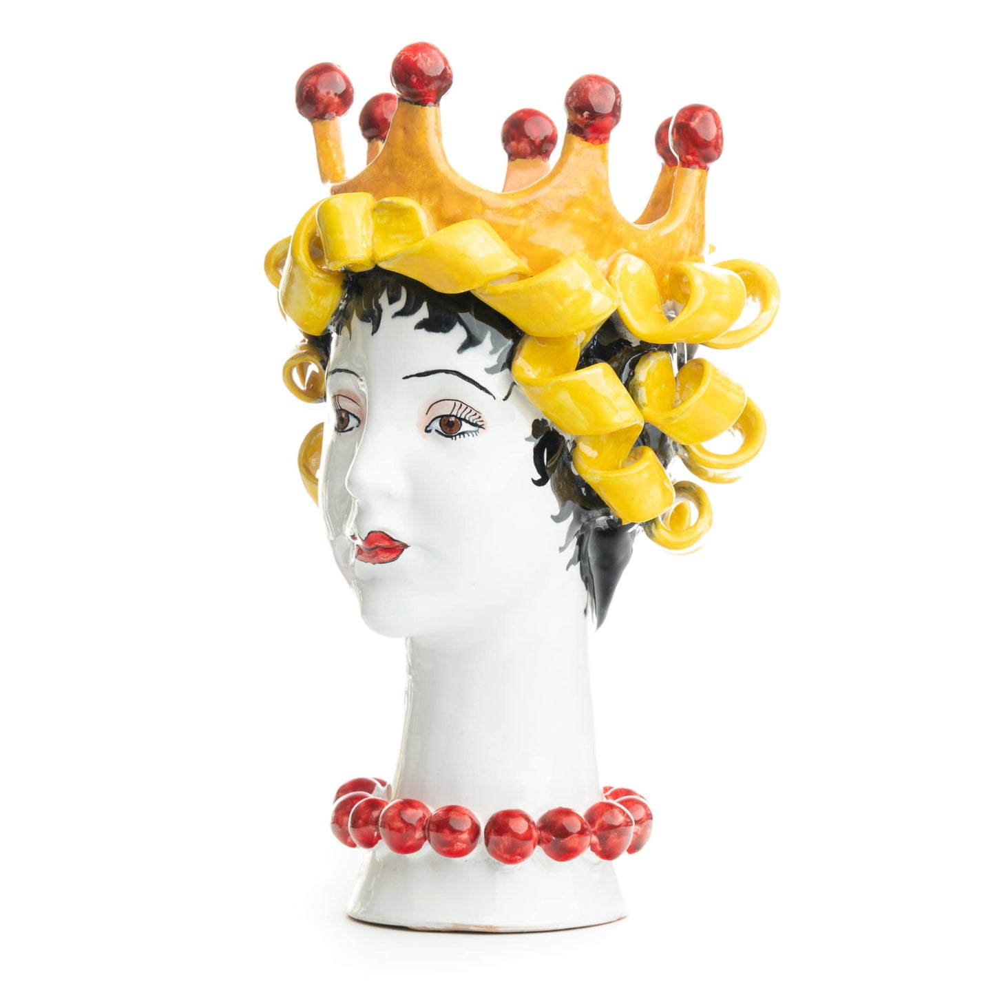 Ceramiche D'arte Dolfi Sculpture with Crown, ceramics, pottery, italian design, majolica, handmade, handcrafted, handpainted, home decor, kitchen art, home goods, deruta, majolica, Artisan, treasures, traditional art, modern art, gift ideas, style, SF, shop small business, artists, shop online, landmark store, legacy, one of a kind, limited edition, gift guide, gift shop, retail shop, decorations, shopping, italy, home staging, home decorating, home interiors