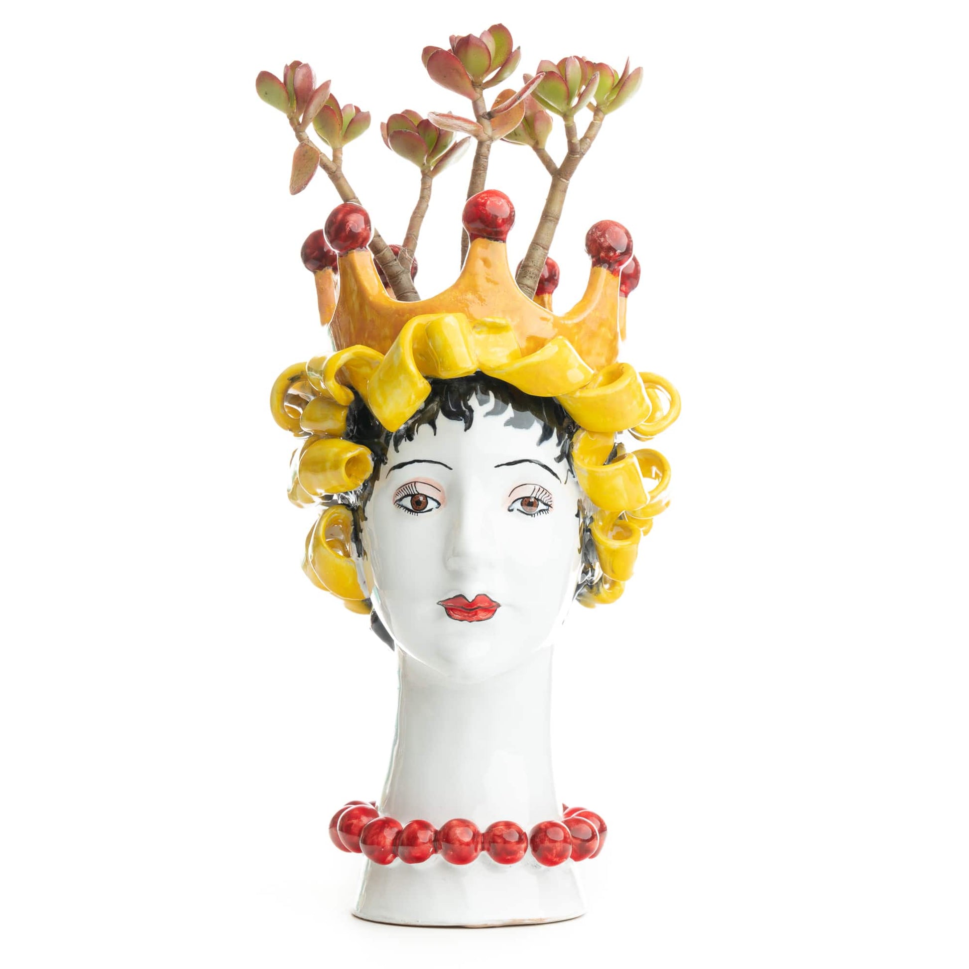Ceramiche D'arte Dolfi Sculpture with Crown, ceramics, pottery, italian design, majolica, handmade, handcrafted, handpainted, home decor, kitchen art, home goods, deruta, majolica, Artisan, treasures, traditional art, modern art, gift ideas, style, SF, shop small business, artists, shop online, landmark store, legacy, one of a kind, limited edition, gift guide, gift shop, retail shop, decorations, shopping, italy, home staging, home decorating, home interiors