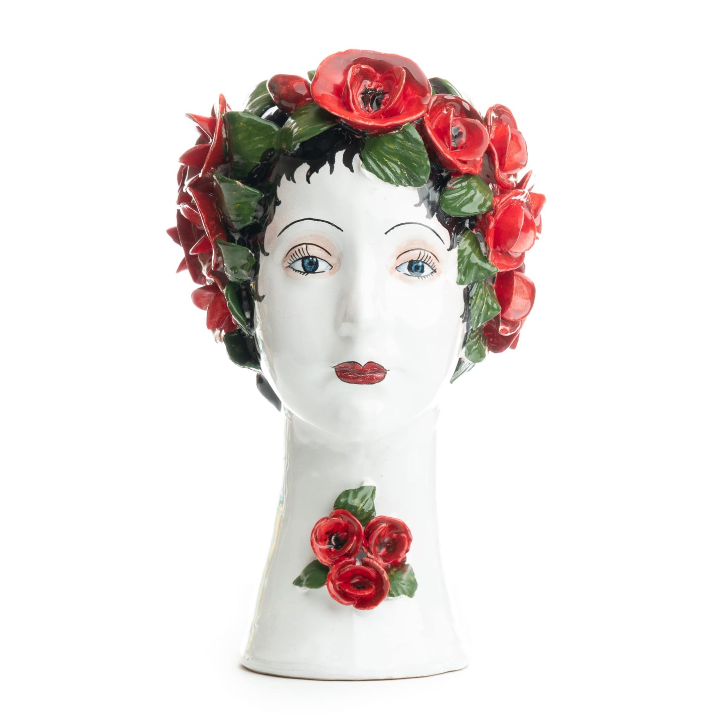 Ceramiche D'arte Dolfi Sculpture with Roses, ceramics, pottery, italian design, majolica, handmade, handcrafted, handpainted, home decor, kitchen art, home goods, deruta, majolica, Artisan, treasures, traditional art, modern art, gift ideas, style, SF, shop small business, artists, shop online, landmark store, legacy, one of a kind, limited edition, gift guide, gift shop, retail shop, decorations, shopping, italy, home staging, home decorating, home interiors