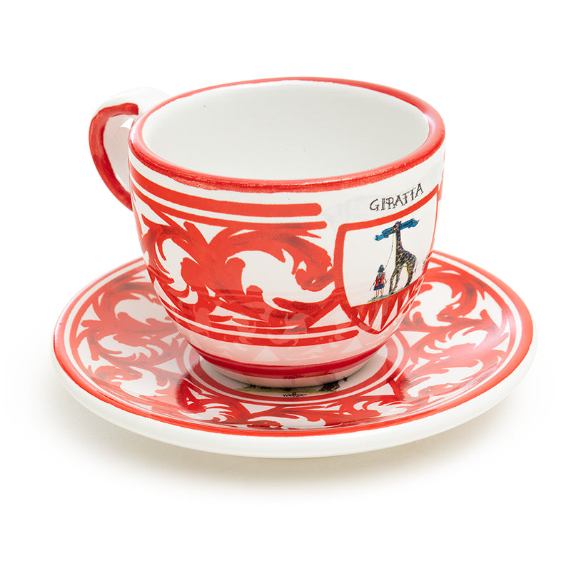 Contrade Giraffe Dinnerware From Siena, Contrade, ceramics, pottery, italian design, majolica, handmade, handcrafted, handpainted, home decor, kitchen art, home goods, deruta, majolica, Artisan, treasures, traditional art, modern art, gift ideas, style, SF, shop small business, artists, shop online, landmark store, legacy, one of a kind, limited edition, gift guide, gift shop, retail shop, decorations, shopping, italy, home staging, home decorating, home interiors