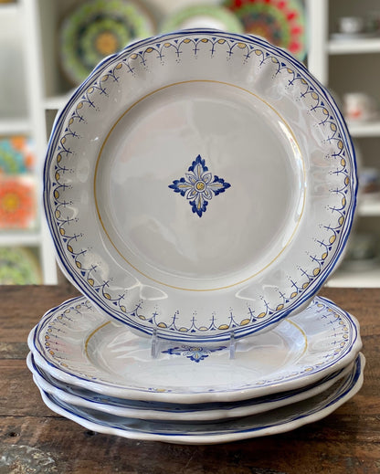 Antico Deruta Dinner Plate, Simplified - Set of 4, ceramics, pottery, italian design, majolica, handmade, handcrafted, handpainted, home decor, kitchen art, home goods, deruta, majolica, Artisan, treasures, traditional art, modern art, gift ideas, style, SF, shop small business, artists, shop online, landmark store, legacy, one of a kind, limited edition, gift guide, gift shop, retail shop, decorations, shopping, italy, home staging, home decorating, home interiors