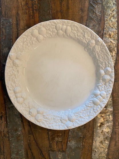 Fruit White Round Platter Pre-Owned Pottery