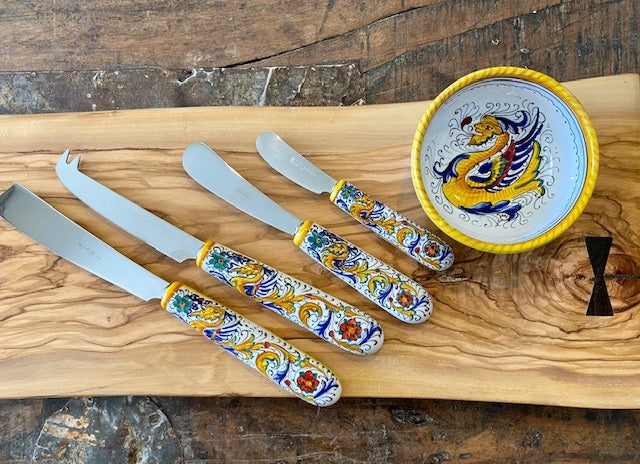 Raffaellesco - Utensil Butter Knife, ceramics, pottery, italian design, majolica, handmade, handcrafted, handpainted, home decor, kitchen art, home goods, deruta, majolica, Artisan, treasures, traditional art, modern art, gift ideas, style, SF, shop small business, artists, shop online, landmark store, legacy, one of a kind, limited edition, gift guide, gift shop, retail shop, decorations, shopping, italy, home staging, home decorating, home interiors