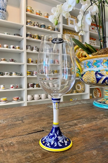 Antico Deruta - Barolo Riserva Wine Glass, ceramics, pottery, italian design, majolica, handmade, handcrafted, handpainted, home decor, kitchen art, home goods, deruta, majolica, Artisan, treasures, traditional art, modern art, gift ideas, style, SF, shop small business, artists, shop online, landmark store, legacy, one of a kind, limited edition, gift guide, gift shop, retail shop, decorations, shopping, italy, home staging, home decorating, home interiors