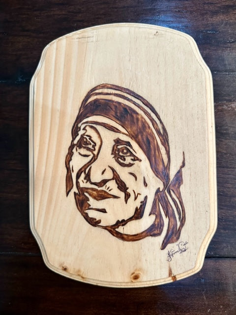 Mother Teresa in Pyrography | PRE-ORDER