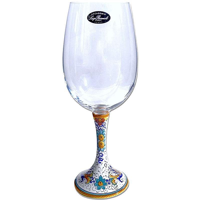 Raffaellesco - White Wine Glass, ceramics, pottery, italian design, majolica, handmade, handcrafted, handpainted, home decor, kitchen art, home goods, deruta, majolica, Artisan, treasures, traditional art, modern art, gift ideas, style, SF, shop small business, artists, shop online, landmark store, legacy, one of a kind, limited edition, gift guide, gift shop, retail shop, decorations, shopping, italy, home staging, home decorating, home interiors