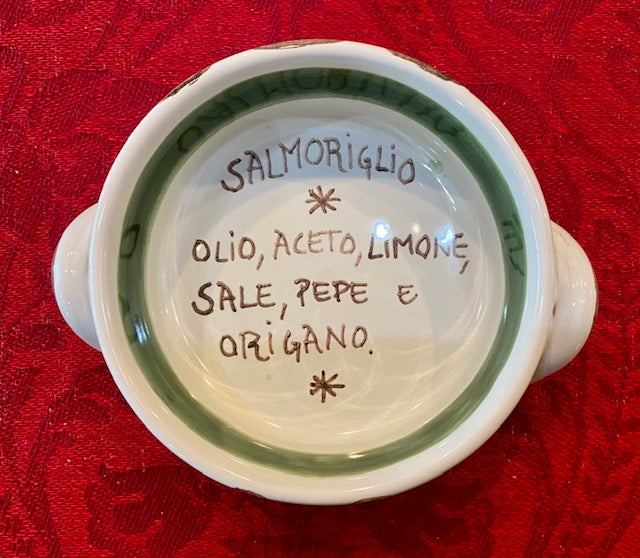 Recipe Bowl  Salmoriglio - Small, ceramics, pottery, italian design, majolica, handmade, handcrafted, handpainted, home decor, kitchen art, home goods, deruta, majolica, Artisan, treasures, traditional art, modern art, gift ideas, style, SF, shop small business, artists, shop online, landmark store, legacy, one of a kind, limited edition, gift guide, gift shop, retail shop, decorations, shopping, italy, home staging, home decorating, home interiors