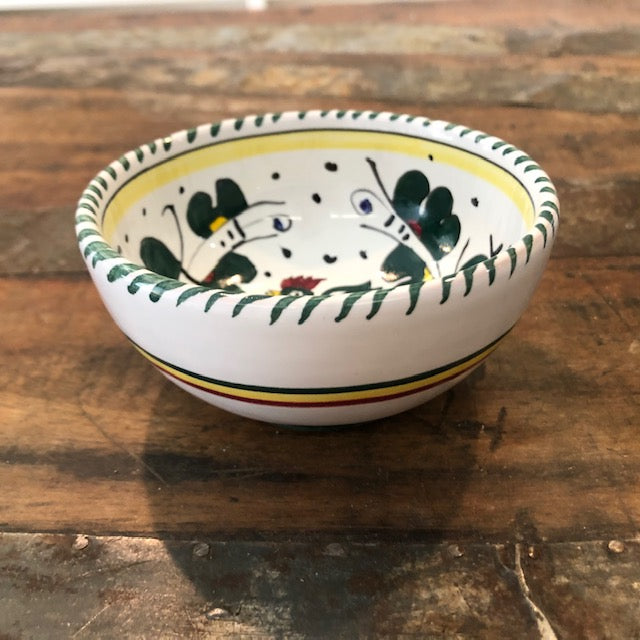 Orvieto Mini Condiment Bowl, ceramics, pottery, italian design, majolica, handmade, handcrafted, handpainted, home decor, kitchen art, home goods, deruta, majolica, Artisan, treasures, traditional art, modern art, gift ideas, style, SF, shop small business, artists, shop online, landmark store, legacy, one of a kind, limited edition, gift guide, gift shop, retail shop, decorations, shopping, italy, home staging, home decorating, home interiors