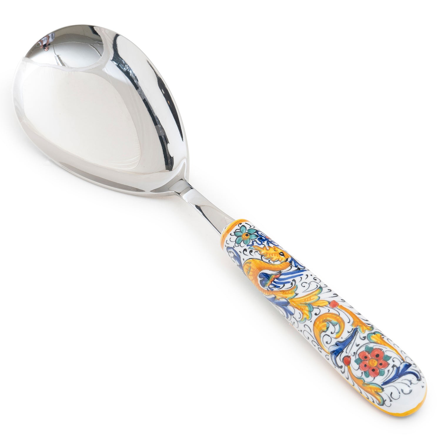 Raffaellesco - Utensil Risotto Spoon, ceramics, pottery, italian design, majolica, handmade, handcrafted, handpainted, home decor, kitchen art, home goods, deruta, majolica, Artisan, treasures, traditional art, modern art, gift ideas, style, SF, shop small business, artists, shop online, landmark store, legacy, one of a kind, limited edition, gift guide, gift shop, retail shop, decorations, shopping, italy, home staging, home decorating, home interiors