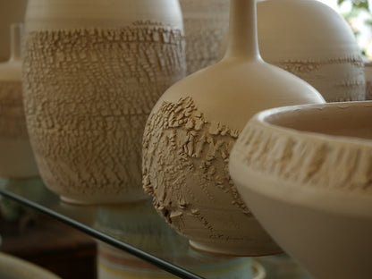 Terracotta Med Vase with 24 kt gold