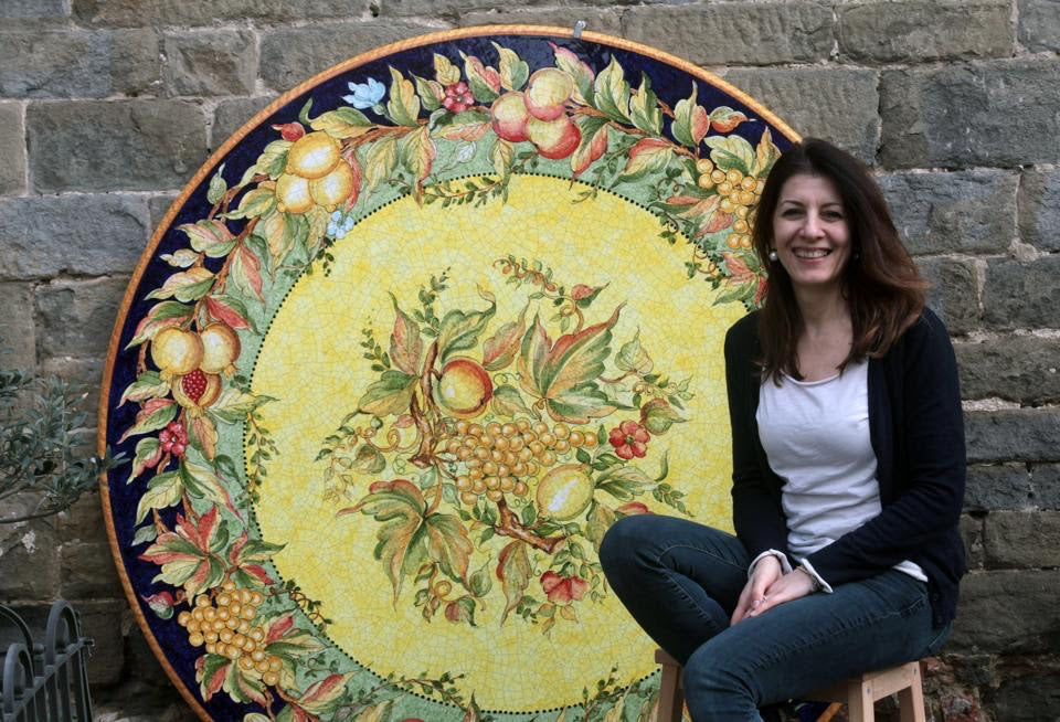 Pia Ricco Deruta Octagonal Dessert Plate
