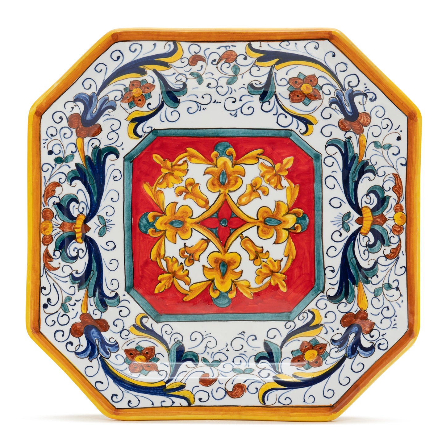 Pia Ricco Deruta Octagonal Dessert Plate