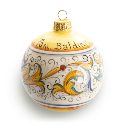 Personalized Pia's Raffaellesco Ornament, ceramics, pottery, italian design, majolica, handmade, handcrafted, handpainted, home decor, kitchen art, home goods, deruta, majolica, Artisan, treasures, traditional art, modern art, gift ideas, style, SF, shop small business, artists, shop online, landmark store, legacy, one of a kind, limited edition, gift guide, gift shop, retail shop, decorations, shopping, italy, home staging, home decorating, home interiors