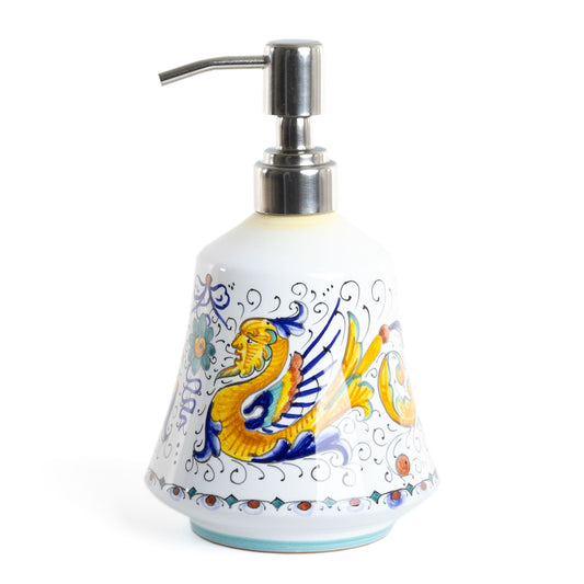 Raffaellesco - Soap Dispenser, ceramics, pottery, italian design, majolica, handmade, handcrafted, handpainted, home decor, kitchen art, home goods, deruta, majolica, Artisan, treasures, traditional art, modern art, gift ideas, style, SF, shop small business, artists, shop online, landmark store, legacy, one of a kind, limited edition, gift guide, gift shop, retail shop, decorations, shopping, italy, home staging, home decorating, home interiors