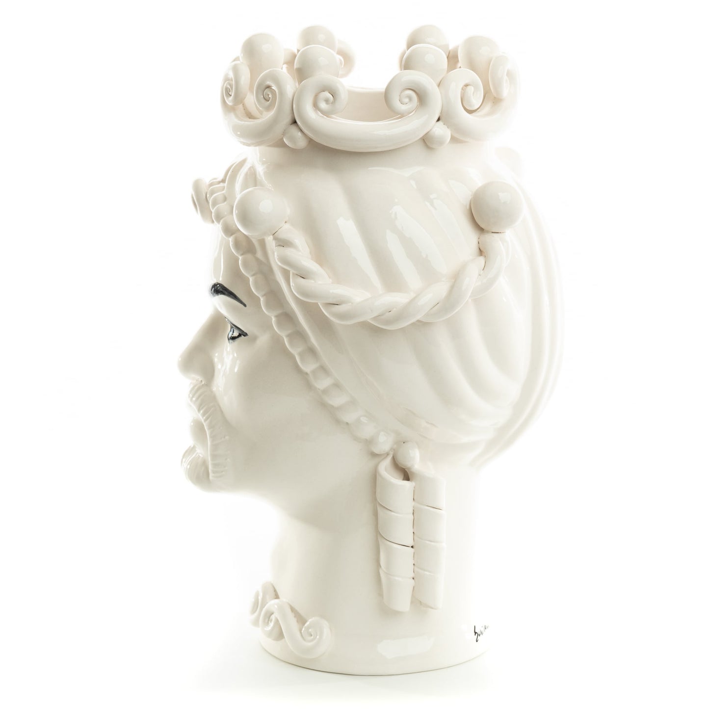 Schittone Modern Moro Moorish Head Blue Eyes, Schittone, ceramics, pottery, italian design, majolica, handmade, handcrafted, handpainted, home decor, kitchen art, home goods, deruta, majolica, Artisan, treasures, traditional art, modern art, gift ideas, style, SF, shop small business, artists, shop online, landmark store, legacy, one of a kind, limited edition, gift guide, gift shop, retail shop, decorations, shopping, italy, home staging, home decorating, home interiors, home decor ideas