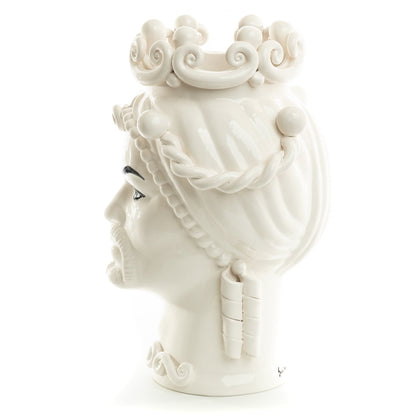 Schittone Modern Moro Moorish Head Blue Eyes, Schittone, ceramics, pottery, italian design, majolica, handmade, handcrafted, handpainted, home decor, kitchen art, home goods, deruta, majolica, Artisan, treasures, traditional art, modern art, gift ideas, style, SF, shop small business, artists, shop online, landmark store, legacy, one of a kind, limited edition, gift guide, gift shop, retail shop, decorations, shopping, italy, home staging, home decorating, home interiors, home decor ideas