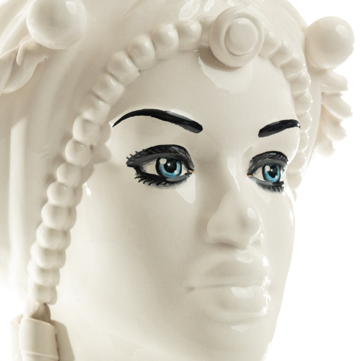 Schittone Modern Regina Moorish Head Blue Eyes, Schittone, ceramics, pottery, italian design, majolica, handmade, handcrafted, handpainted, home decor, kitchen art, home goods, deruta, majolica, Artisan, treasures, traditional art, modern art, gift ideas, style, SF, shop small business, artists, shop online, landmark store, legacy, one of a kind, limited edition, gift guide, gift shop, retail shop, decorations, shopping, italy, home staging, home decorating, home interiors, home decor ideas