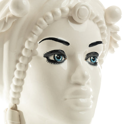 Schittone Modern Regina Moorish Head Blue Eyes, Schittone, ceramics, pottery, italian design, majolica, handmade, handcrafted, handpainted, home decor, kitchen art, home goods, deruta, majolica, Artisan, treasures, traditional art, modern art, gift ideas, style, SF, shop small business, artists, shop online, landmark store, legacy, one of a kind, limited edition, gift guide, gift shop, retail shop, decorations, shopping, italy, home staging, home decorating, home interiors, home decor ideas