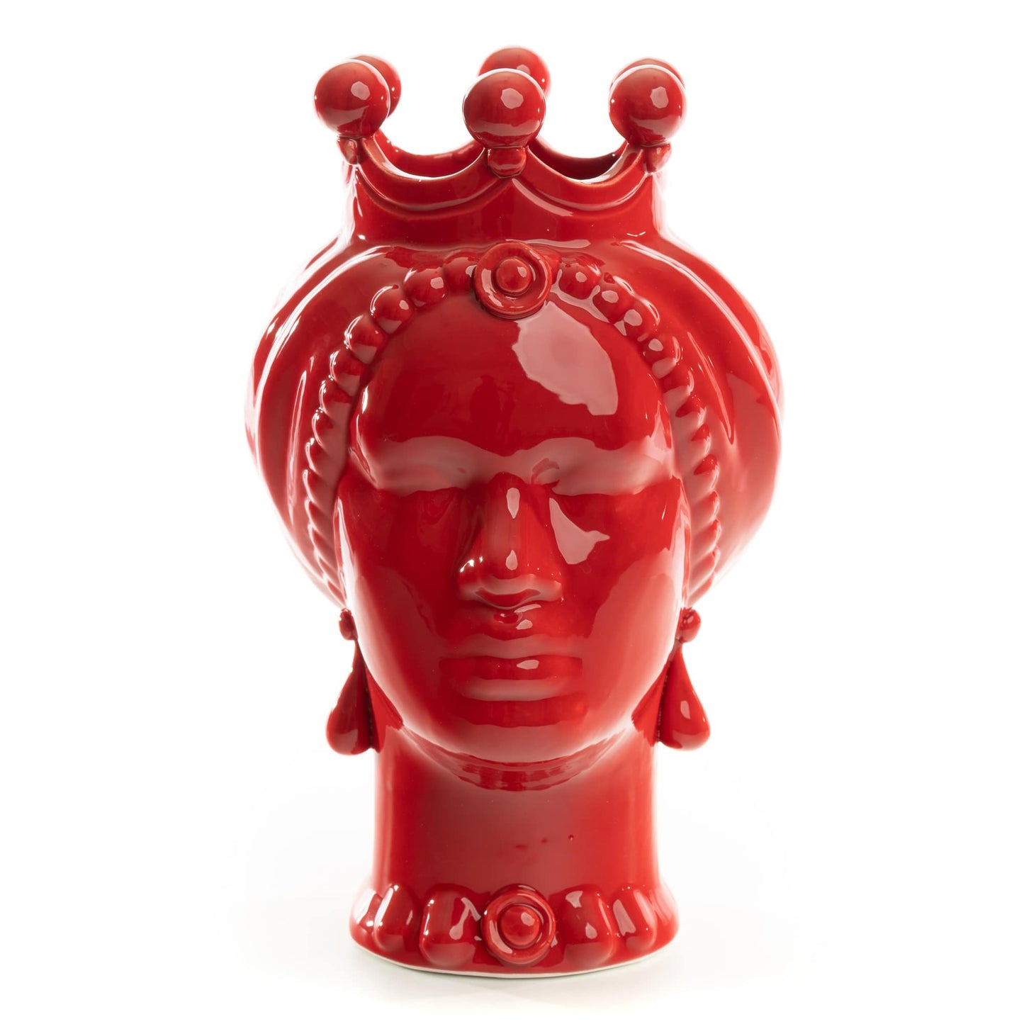 Schittone Modern Regina Moorish Red Head, Small, Schittone, ceramics, pottery, italian design, majolica, handmade, handcrafted, handpainted, home decor, kitchen art, home goods, deruta, majolica, Artisan, treasures, traditional art, modern art, gift ideas, style, SF, shop small business, artists, shop online, landmark store, legacy, one of a kind, limited edition, gift guide, gift shop, retail shop, decorations, shopping, italy, home staging, home decorating, home interiors, home decor ideas