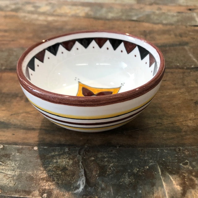 Siena Mini Condiment Bowl, ceramics, pottery, italian design, majolica, handmade, handcrafted, handpainted, home decor, kitchen art, home goods, deruta, majolica, Artisan, treasures, traditional art, modern art, gift ideas, style, SF, shop small business, artists, shop online, landmark store, legacy, one of a kind, limited edition, gift guide, gift shop, retail shop, decorations, shopping, italy, home staging, home decorating, home interiors