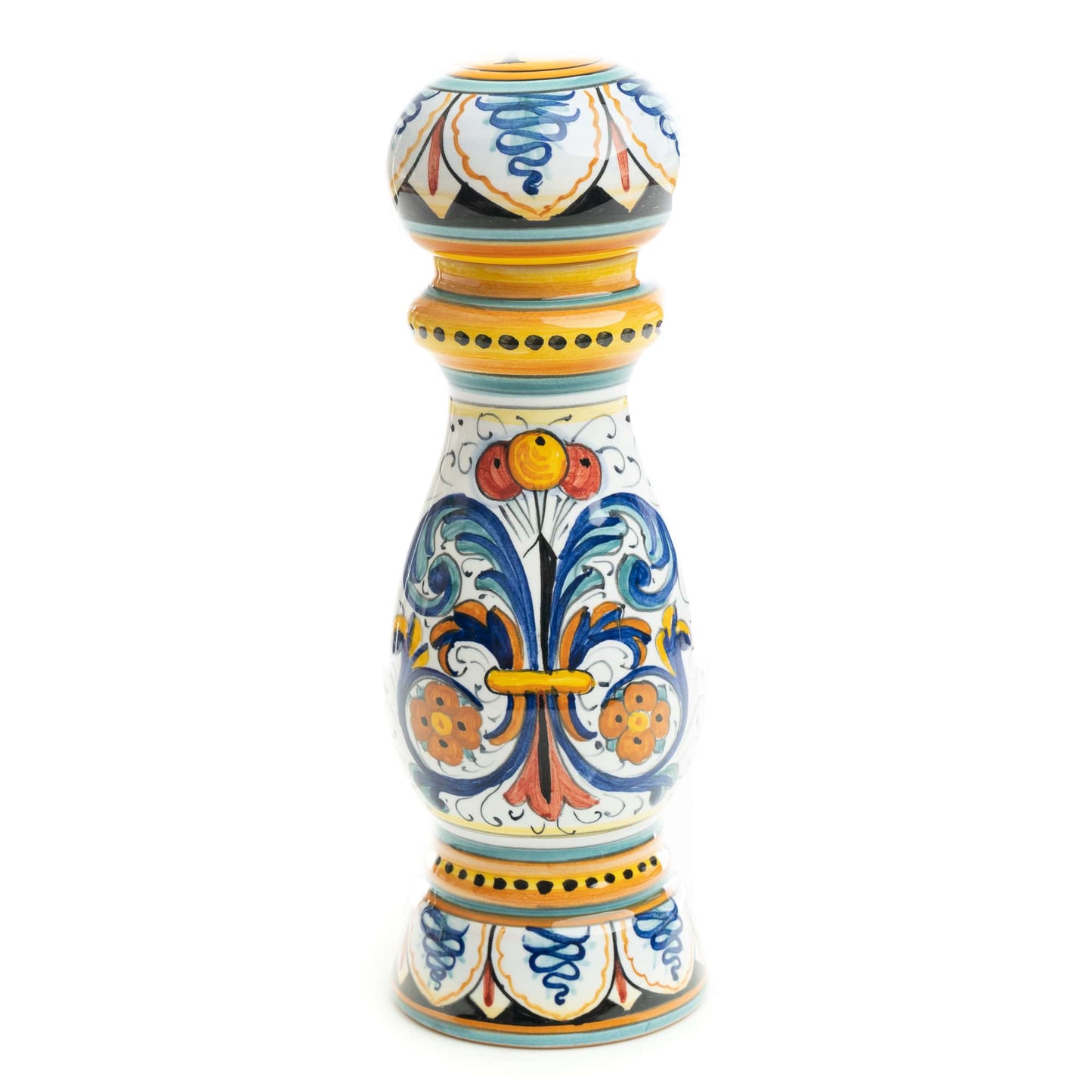 Ricco Deruta - Pepper Grinder, ceramics, pottery, italian design, majolica, handmade, handcrafted, handpainted, home decor, kitchen art, home goods, deruta, majolica, Artisan, treasures, traditional art, modern art, gift ideas, style, SF, shop small business, artists, shop online, landmark store, legacy, one of a kind, limited edition, gift guide, gift shop, retail shop, decorations, shopping, italy, home staging, home decorating, home interiors