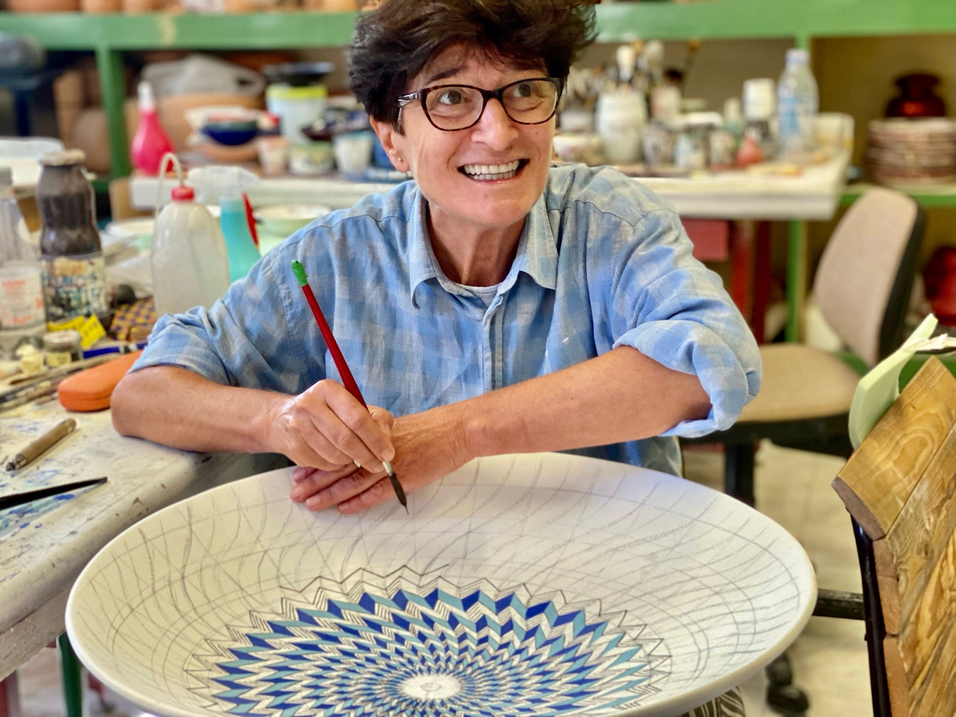 Vignoli Modern Italian Tray 3 Fishes, Vignoli, ceramics, pottery, italian design, majolica, handmade, handcrafted, handpainted, home decor, kitchen art, home goods, deruta, majolica, Artisan, treasures, traditional art, modern art, gift ideas, style, SF, shop small business, artists, shop online, landmark store, legacy, one of a kind, limited edition, gift guide, gift shop, retail shop, decorations, shopping, italy, home staging, home decorating, home interiors, home decor ideas