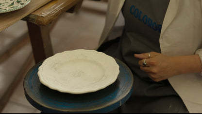 Antico Deruta: Cake Plate on Pedestal