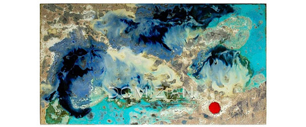 Domiziani Lava Stone Rectangular 44" x 24" Tabletop - Luna Rossa, ceramics, pottery, italian design, majolica, handmade, handcrafted, handpainted, home decor, kitchen art, home goods, deruta, majolica, Artisan, treasures, traditional art, modern art, gift ideas, style, SF, shop small business, artists, shop online, landmark store, legacy, one of a kind, limited edition, gift guide, gift shop, retail shop, decorations, shopping, italy, home staging, home decorating, home interiors