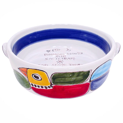 Recipe Bowl Pesto di Pomodoro - Large, ceramics, pottery, italian design, majolica, handmade, handcrafted, handpainted, home decor, kitchen art, home goods, deruta, majolica, Artisan, treasures, traditional art, modern art, gift ideas, style, SF, shop small business, artists, shop online, landmark store, legacy, one of a kind, limited edition, gift guide, gift shop, retail shop, decorations, shopping, italy, home staging, home decorating, home interiors