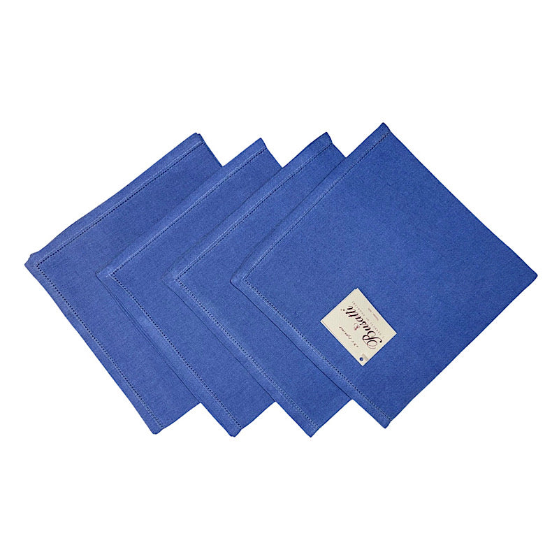 Busatti Napkin Set of 4, Linen - Blue, ceramics, pottery, italian design, majolica, handmade, handcrafted, handpainted, home decor, kitchen art, home goods, deruta, majolica, Artisan, treasures, traditional art, modern art, gift ideas, style, SF, shop small business, artists, shop online, landmark store, legacy, one of a kind, limited edition, gift guide, gift shop, retail shop, decorations, shopping, italy, home staging, home decorating, home interiors