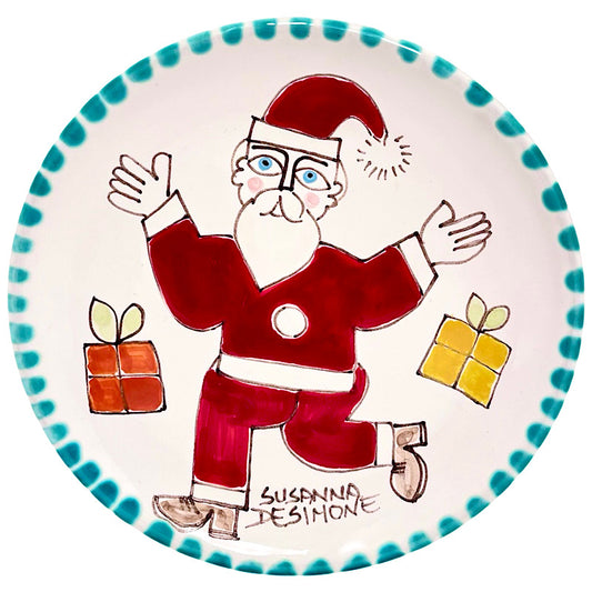 Susanna De Simone Joyous Santa Appetizer Plate