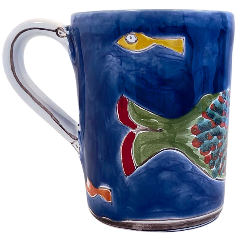 Mermaid Mug, ceramics, pottery, italian design, majolica, handmade, handcrafted, handpainted, home decor, kitchen art, home goods, deruta, majolica, Artisan, treasures, traditional art, modern art, gift ideas, style, SF, shop small business, artists, shop online, landmark store, legacy, one of a kind, limited edition, gift guide, gift shop, retail shop, decorations, shopping, italy, home staging, home decorating, home interiors