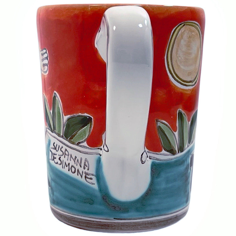 Dancing Mug, ceramics, pottery, italian design, majolica, handmade, handcrafted, handpainted, home decor, kitchen art, home goods, deruta, majolica, Artisan, treasures, traditional art, modern art, gift ideas, style, SF, shop small business, artists, shop online, landmark store, legacy, one of a kind, limited edition, gift guide, gift shop, retail shop, decorations, shopping, italy, home staging, home decorating, home interiors